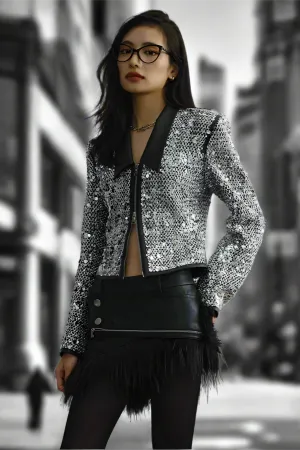 Shimmering Rebel Sequin Jacket