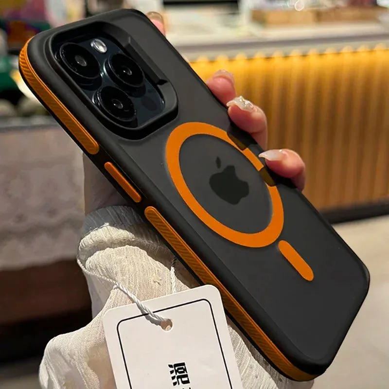Shockproof Matte Frosted Magnetic Phone Case For iPhone