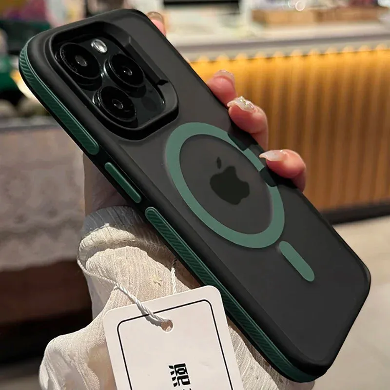 Shockproof Matte Frosted Magnetic Phone Case For iPhone