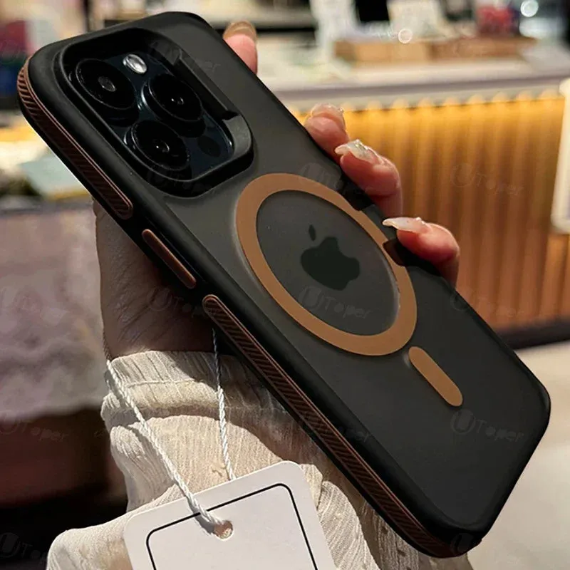 Shockproof Matte Frosted Magnetic Phone Case For iPhone