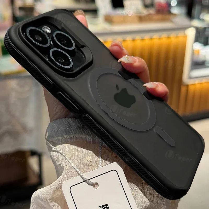 Shockproof Matte Frosted Magnetic Phone Case For iPhone