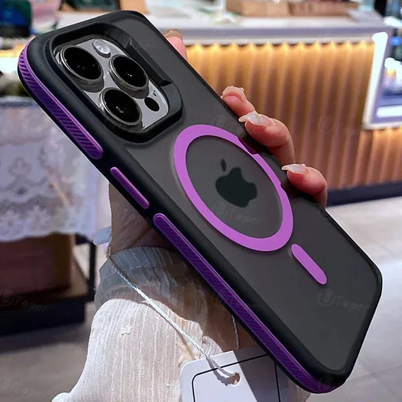 Shockproof Matte Frosted Magnetic Phone Case For iPhone