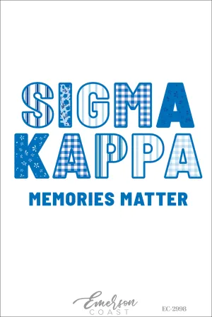 Sigma Kappa Blue Patchwork Philanthropy Tee