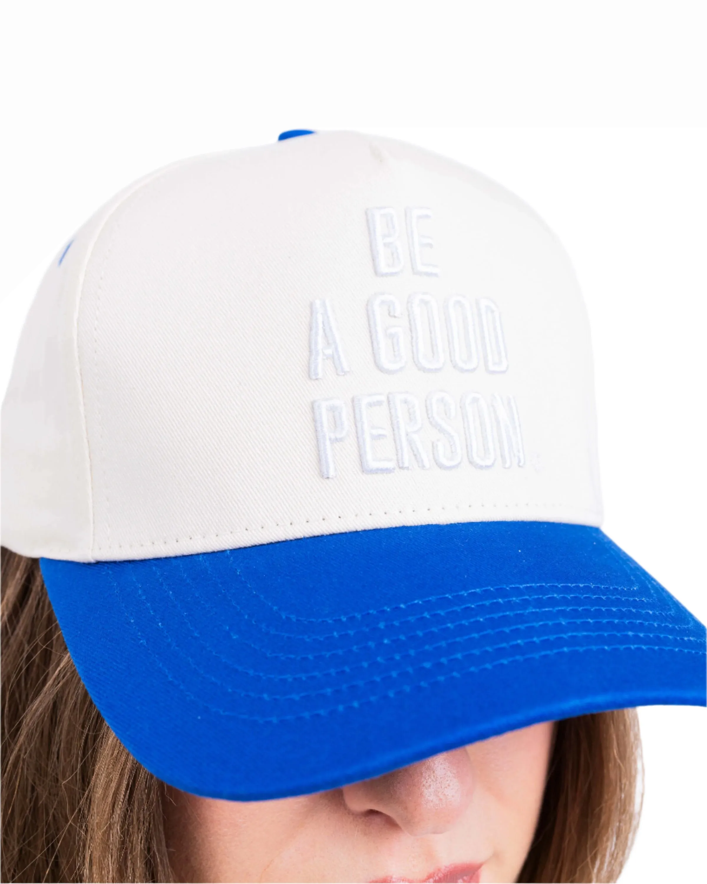 Signature Snapback Hat - Blue/White
