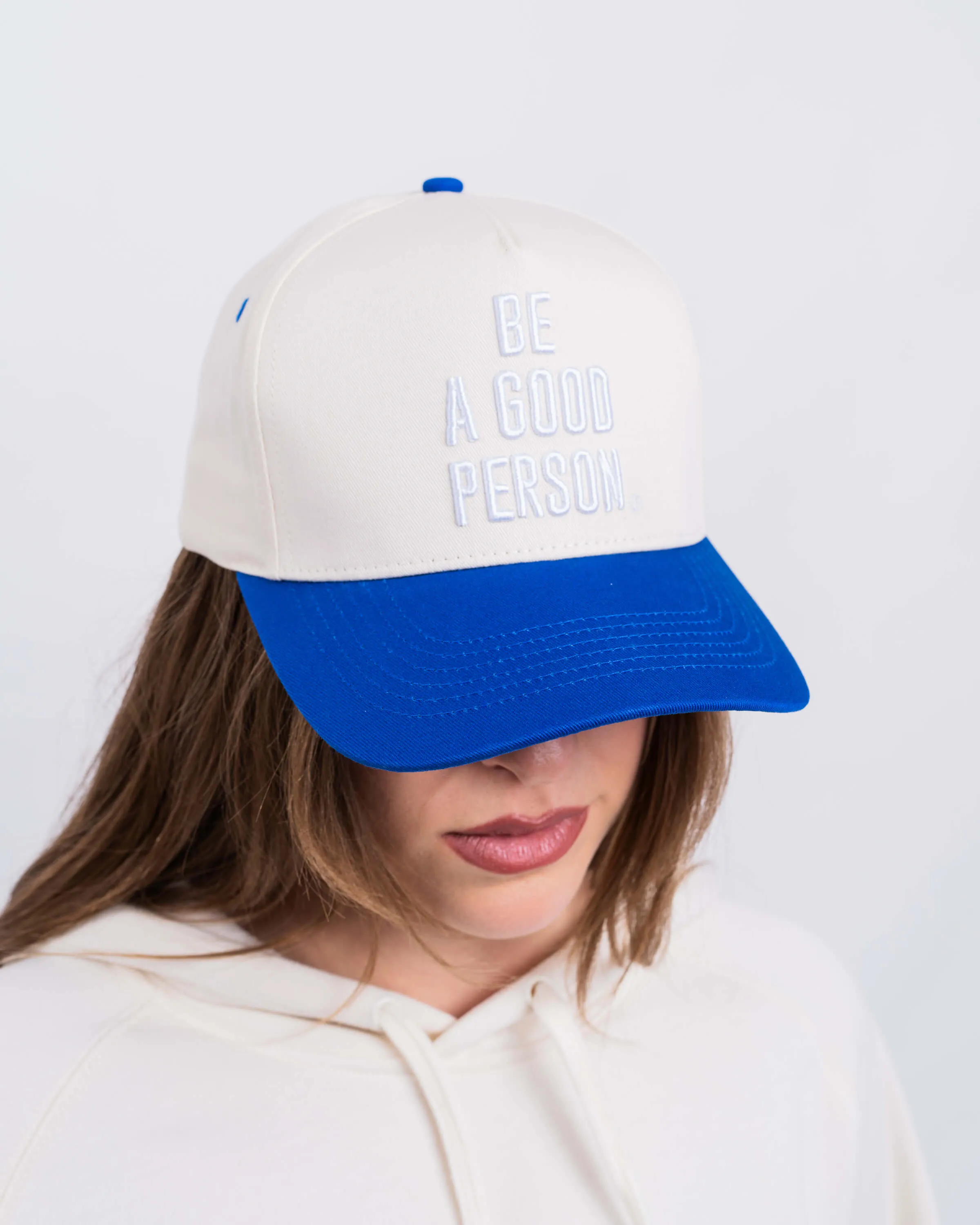 Signature Snapback Hat - Blue/White