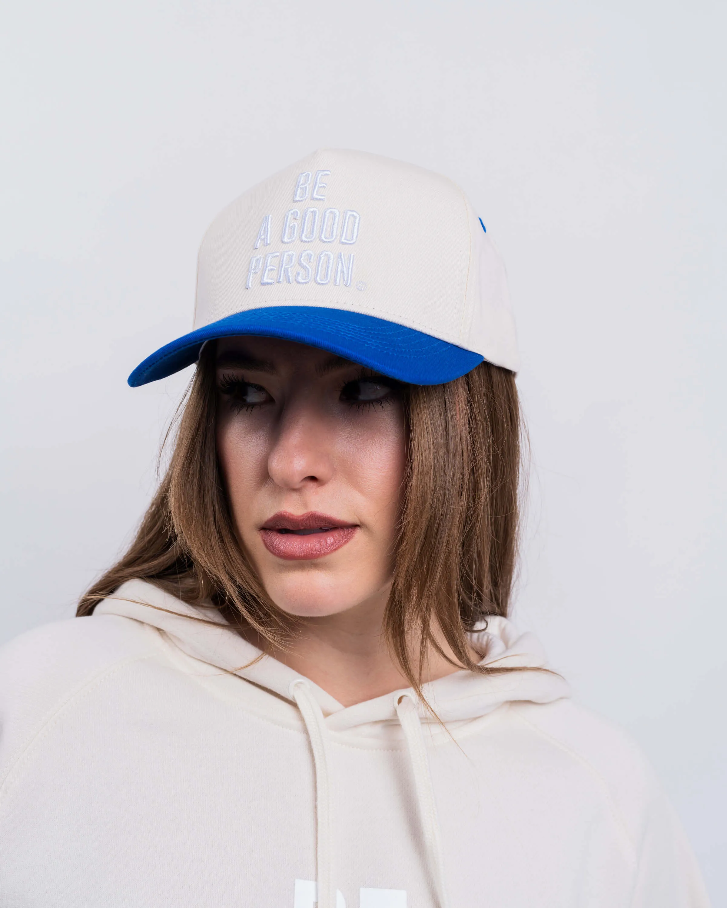 Signature Snapback Hat - Blue/White