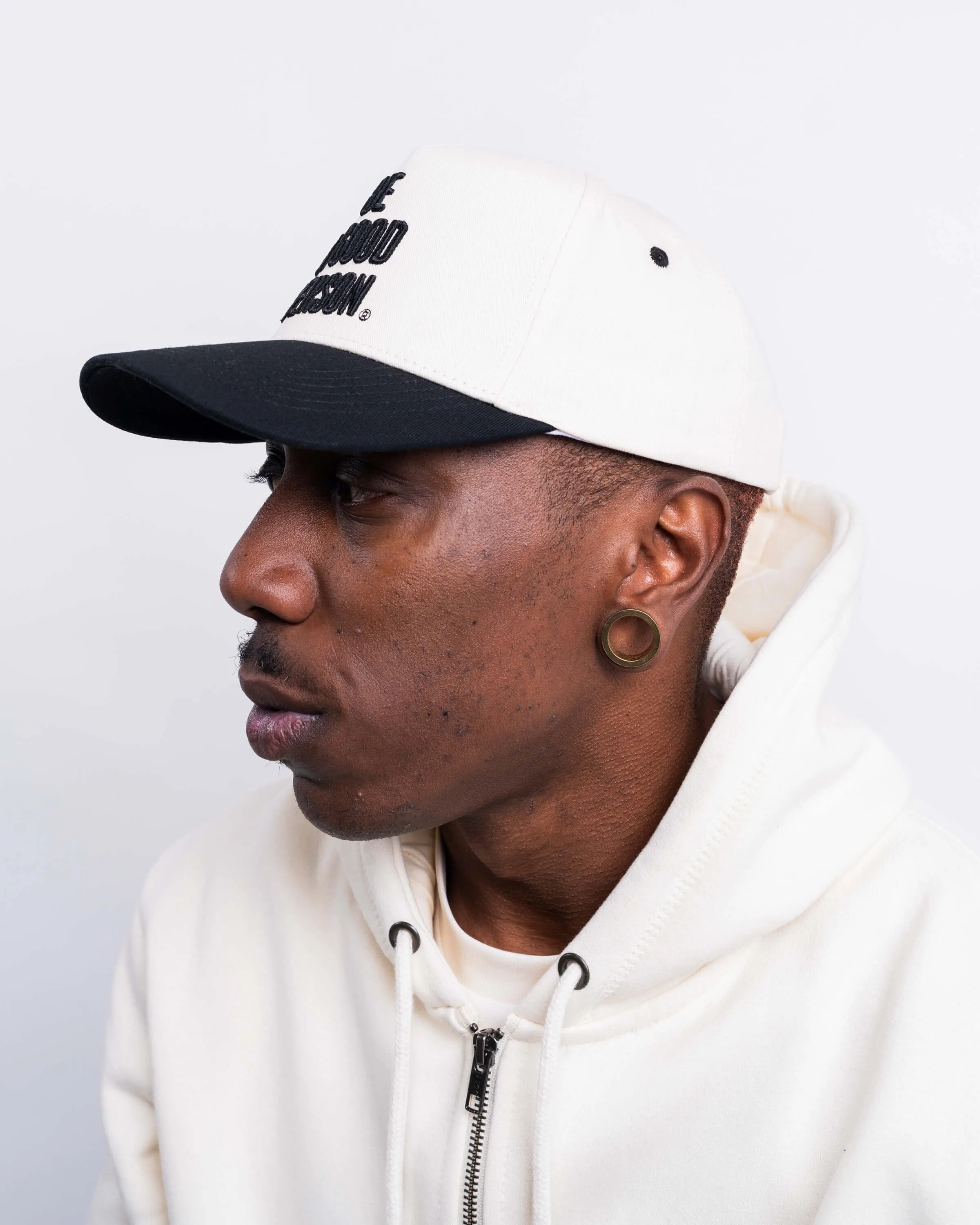 Signature Snapback Hat - Cream/Black