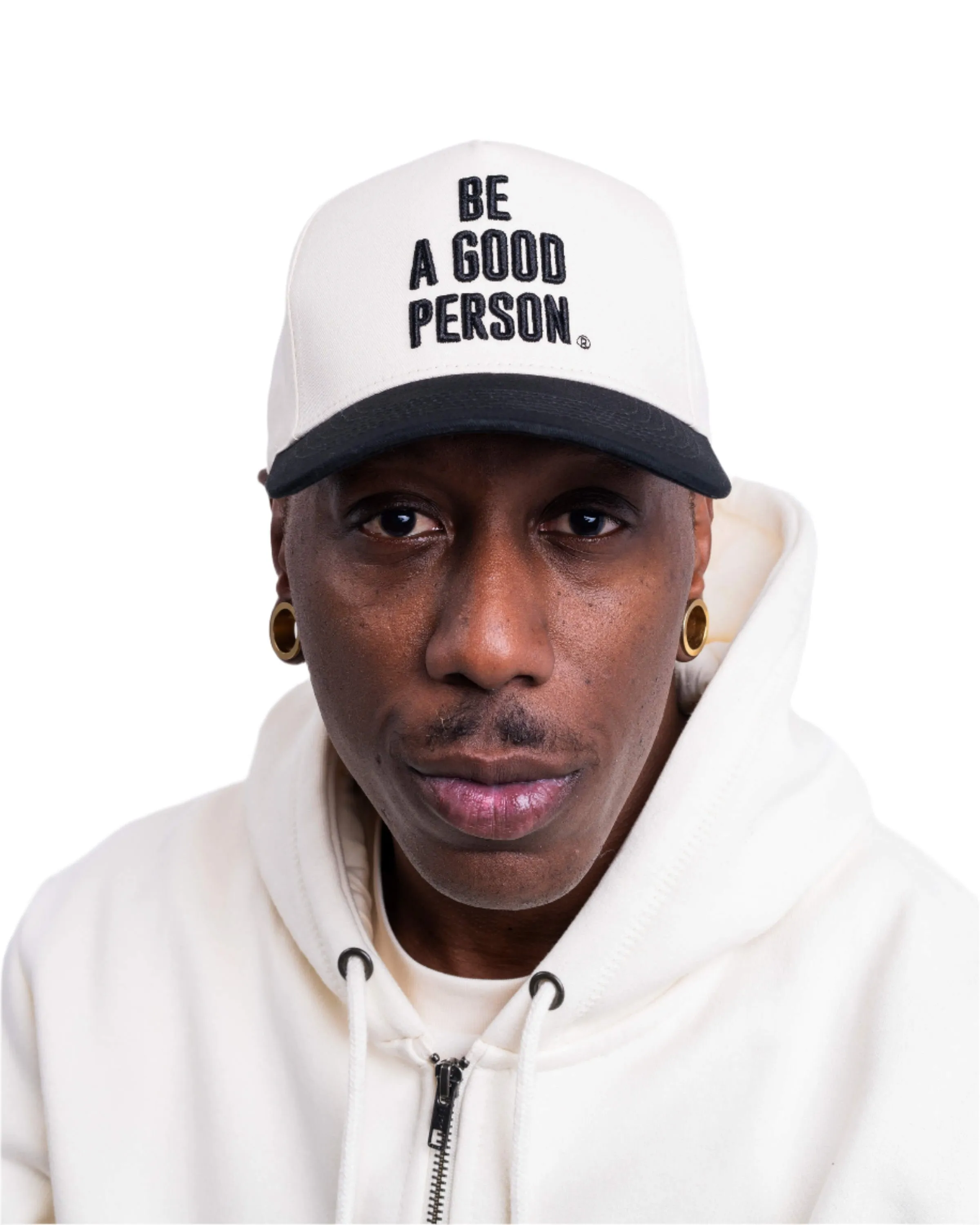 Signature Snapback Hat - Cream/Black
