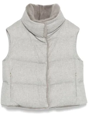 Silk/Cashmere Quilted Vest