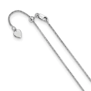Silver 1.2 mm Adjustable Popcorn Chain