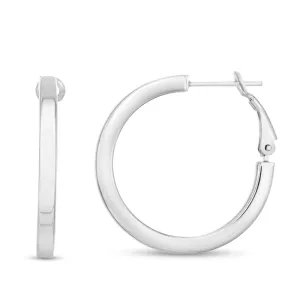 Silver 25mm Snap Hoops