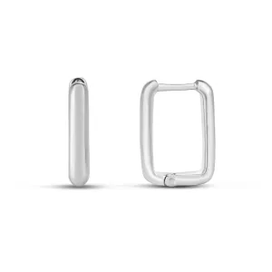 Silver Rectangular Snap Hoops
