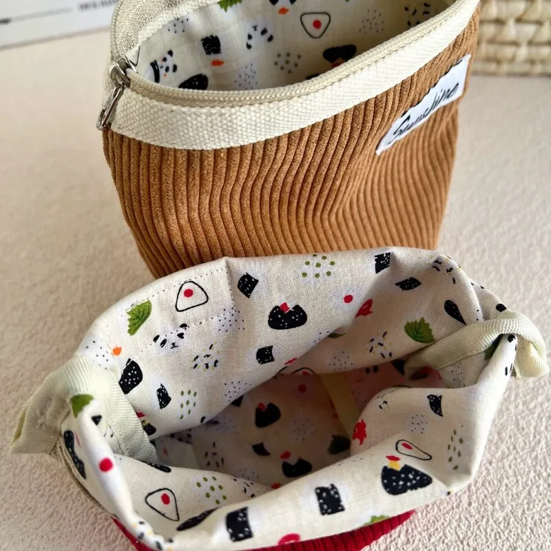 Small Cosmetic Bags Outside Portable Corduroy Clutch Makeup Coin Purse