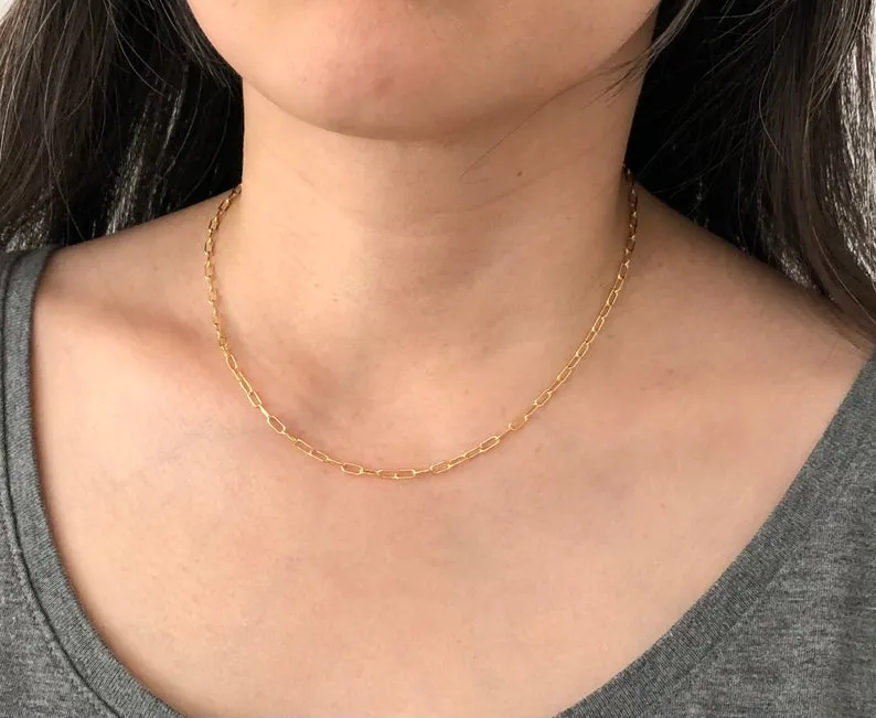 SMALL LONG LINK Chain Necklace