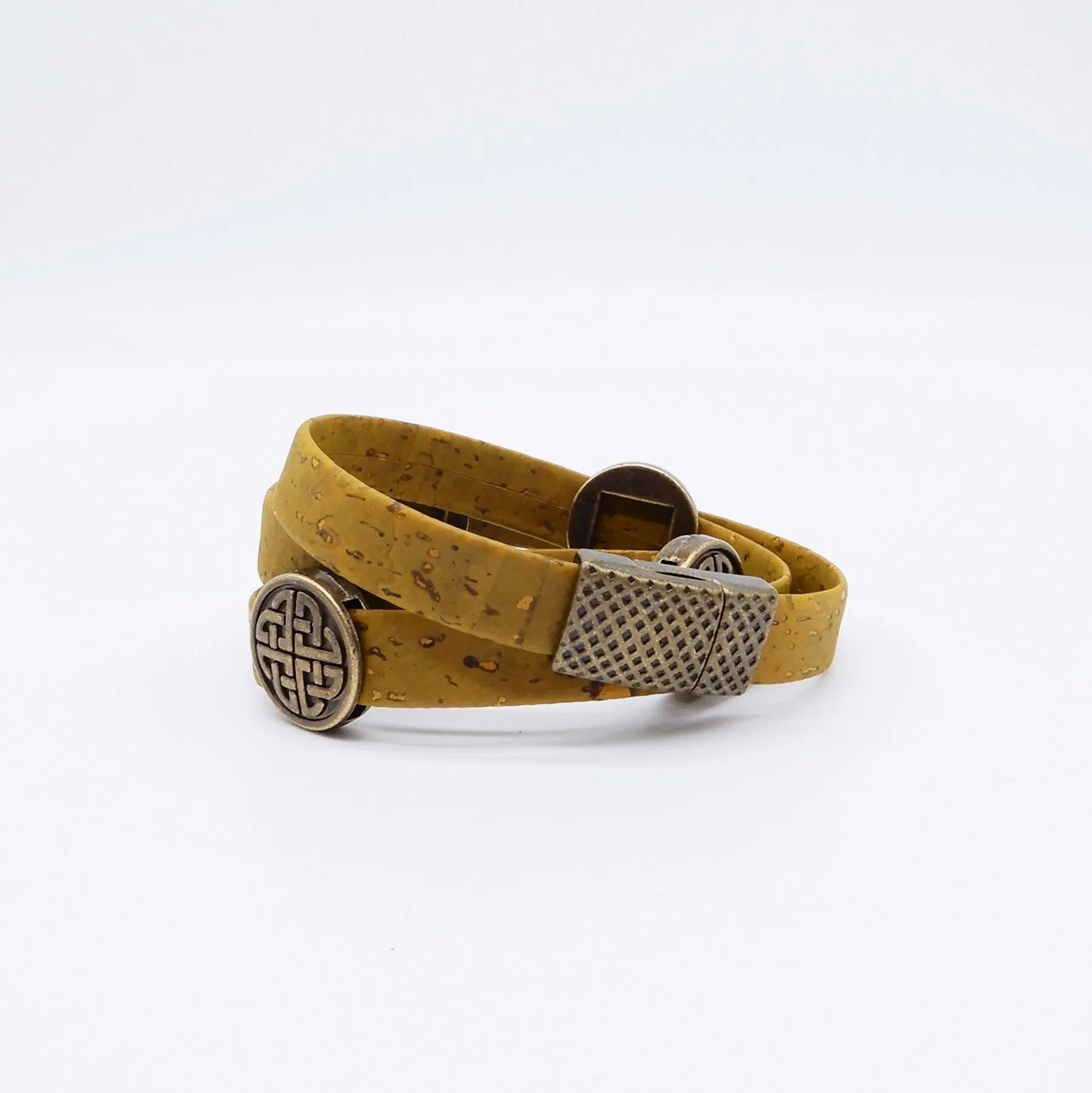 Small Triple Wrap Portuguese Cork Bracelet