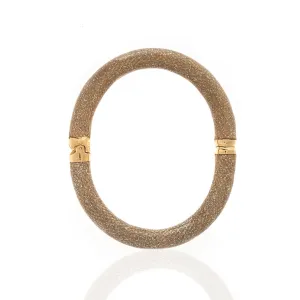 Snakeskin Goldtone Stardust Bangle Bracelet Large