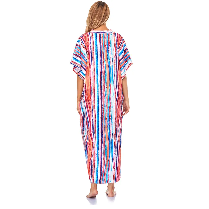 SnakeSkin Print Swimsuit cover up Kimono Beach Robe Long Dress Sarong Dress Beachwear