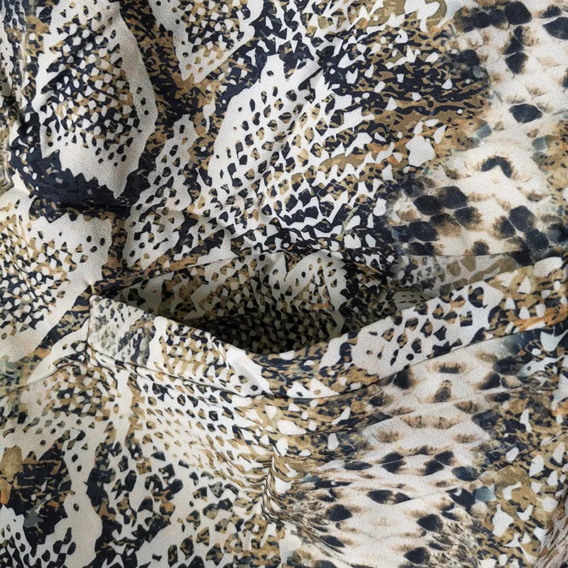 SnakeSkin Print Swimsuit cover up Kimono Beach Robe Long Dress Sarong Dress Beachwear