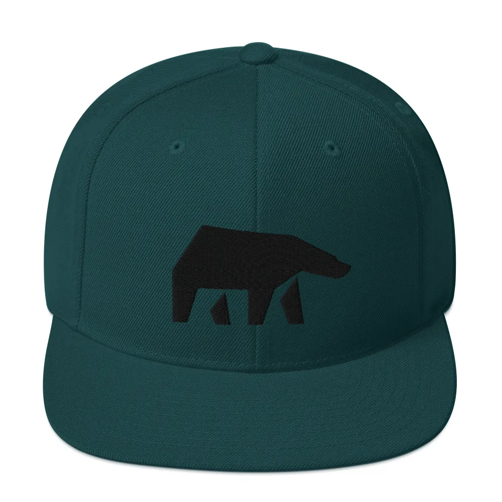 SoulBearRPG Black Bear Logo Snapback Cap
