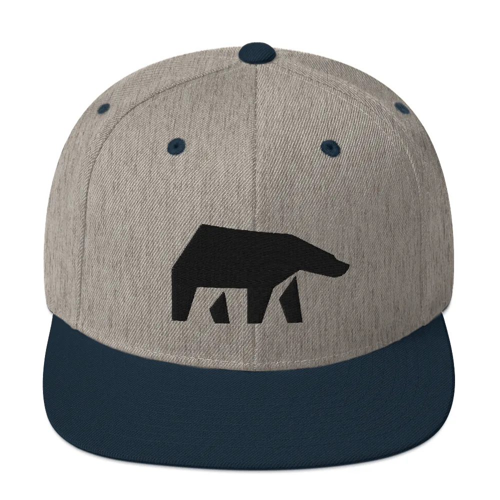 SoulBearRPG Black Bear Logo Snapback Cap