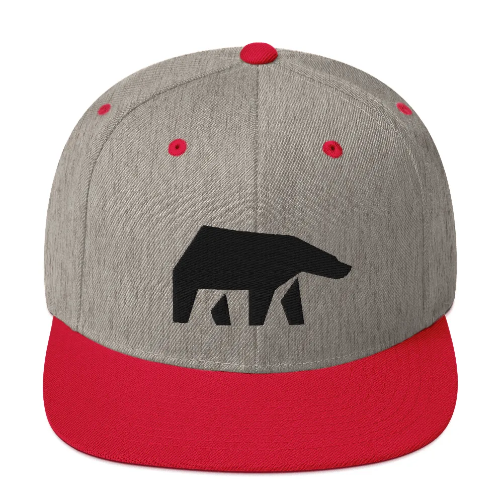 SoulBearRPG Black Bear Logo Snapback Cap