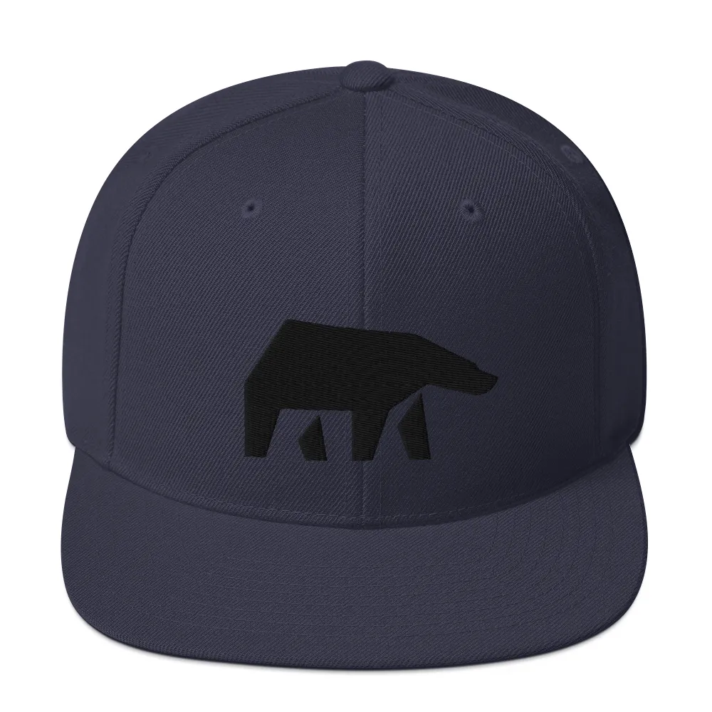 SoulBearRPG Black Bear Logo Snapback Cap