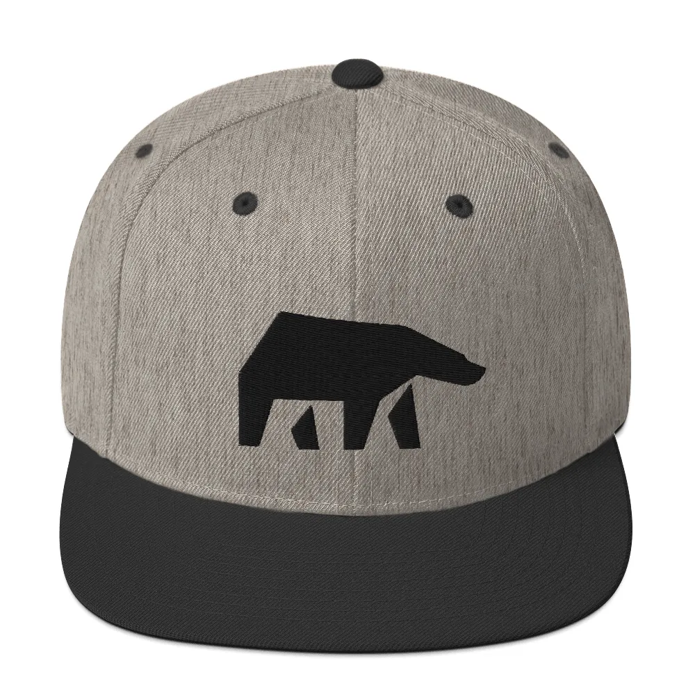 SoulBearRPG Black Bear Logo Snapback Cap