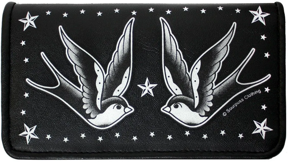 SOURPUSS SWALLOWS & STARS WALLET