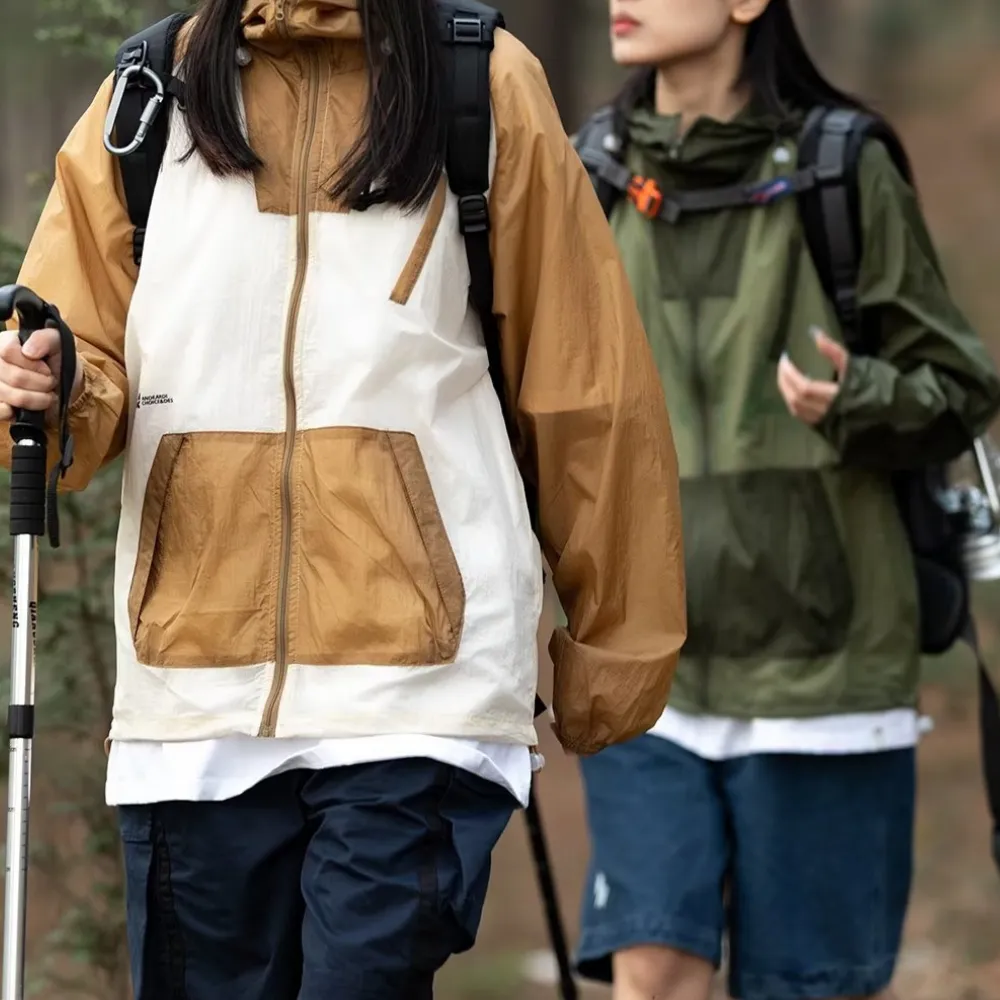 Spliced Ice Silk Sun Protection Jacket
