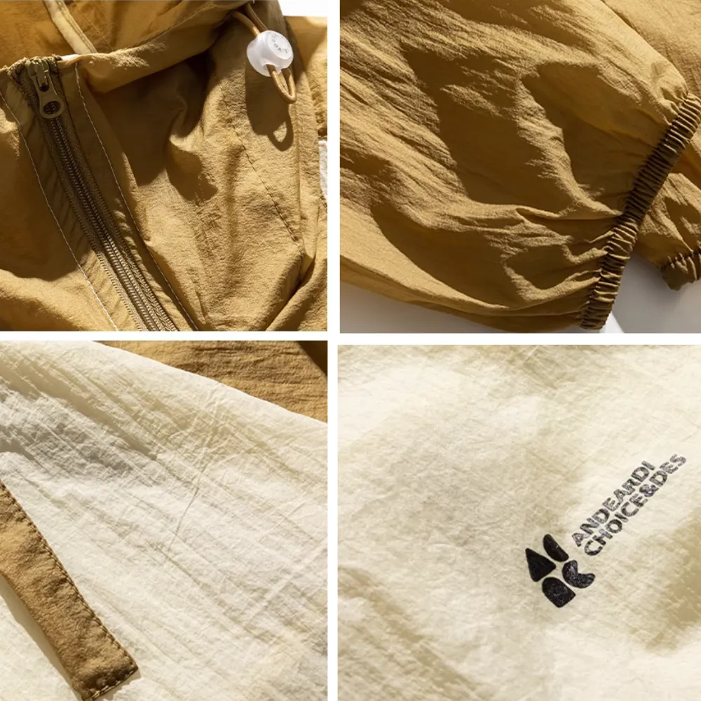 Spliced Ice Silk Sun Protection Jacket