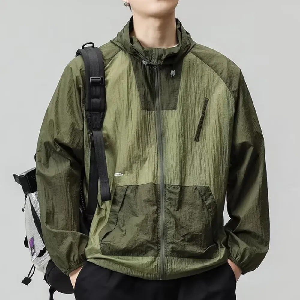 Spliced Ice Silk Sun Protection Jacket