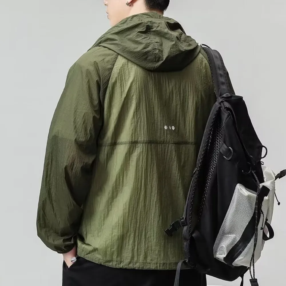 Spliced Ice Silk Sun Protection Jacket