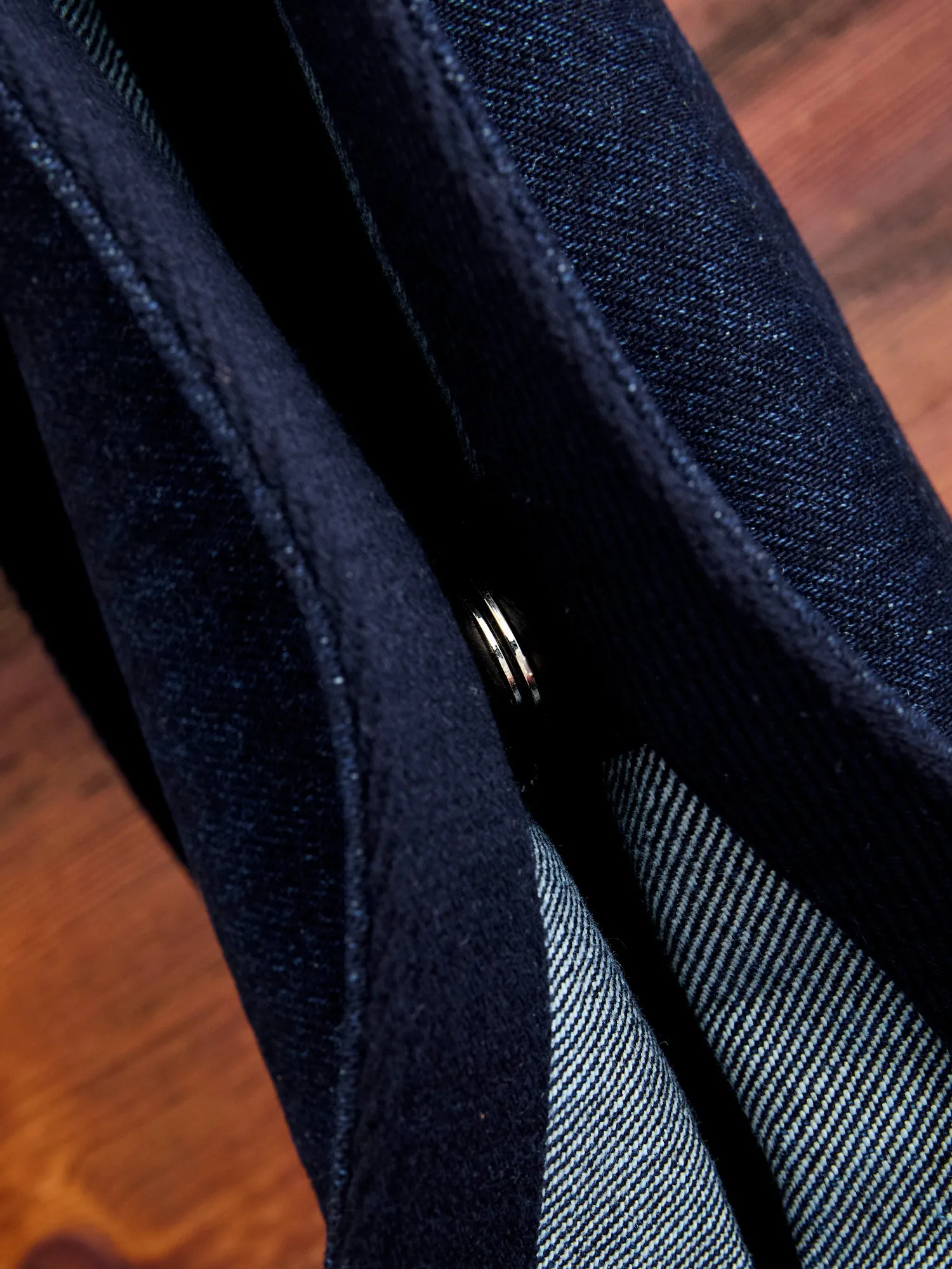 Square Shoulder Bag in Indigo One Wash