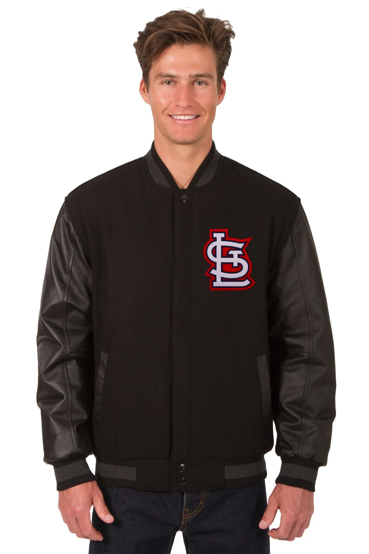 St. Louis Cardinals Reversible Wool and Leather Jacket