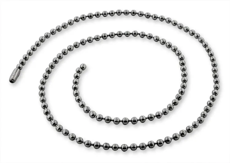 Stainless Steel 22" Dogtag Bead Chain Necklace 2.5mm