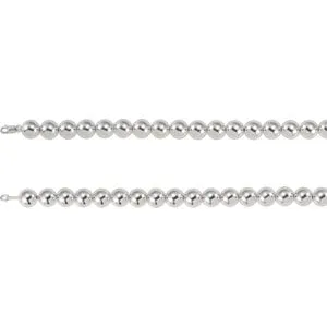 Sterling Silver 14 mm Bead 8" Chain