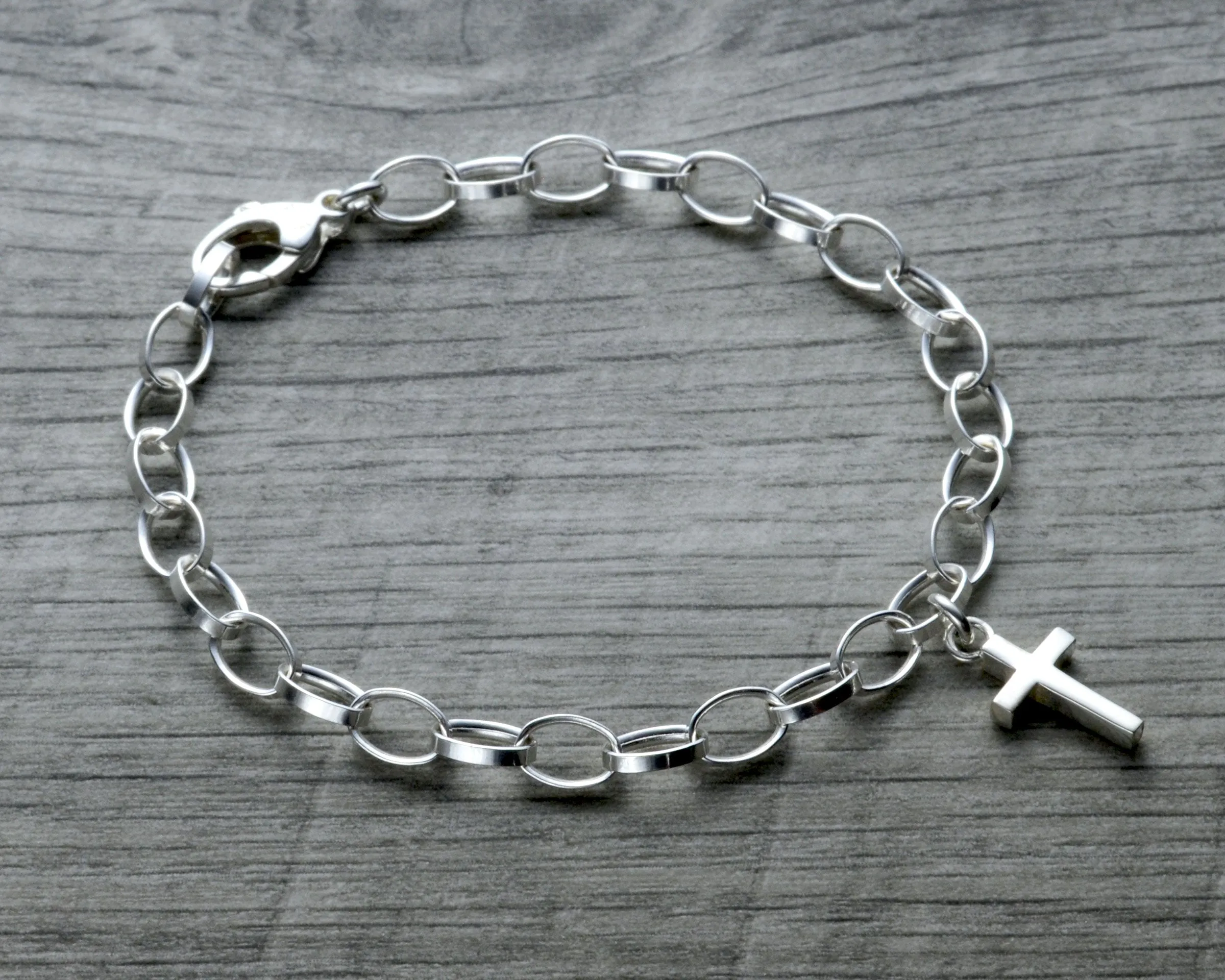 STERLING SILVER CROSS BRACELET
