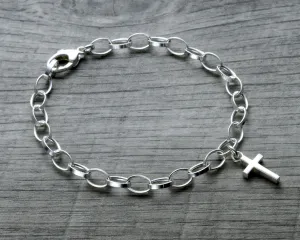 STERLING SILVER CROSS BRACELET