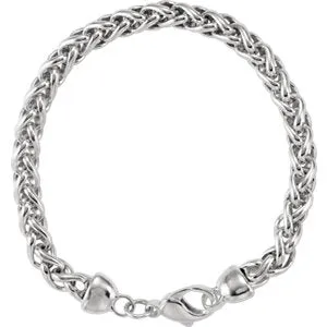 Sterling Silver Wheat 7" Bracelet