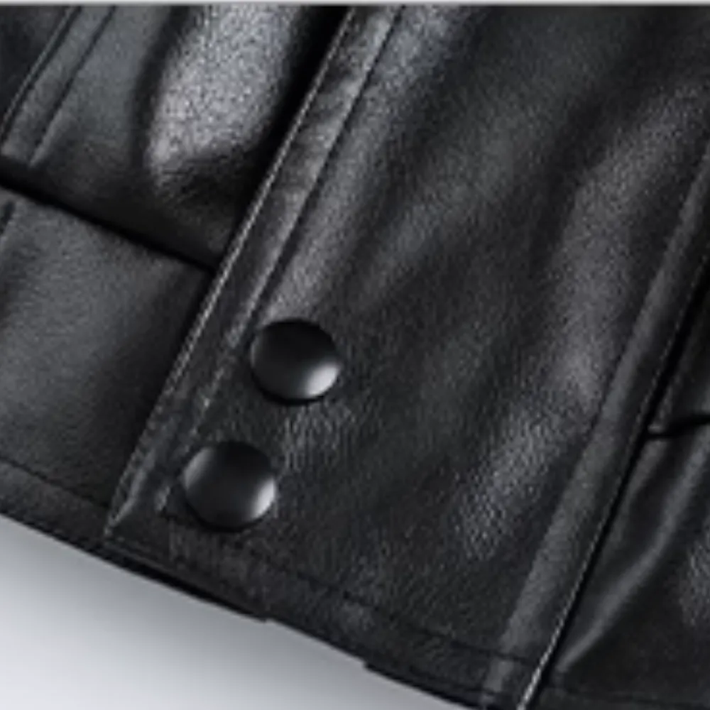 Street Black Lapel Biker Jacket