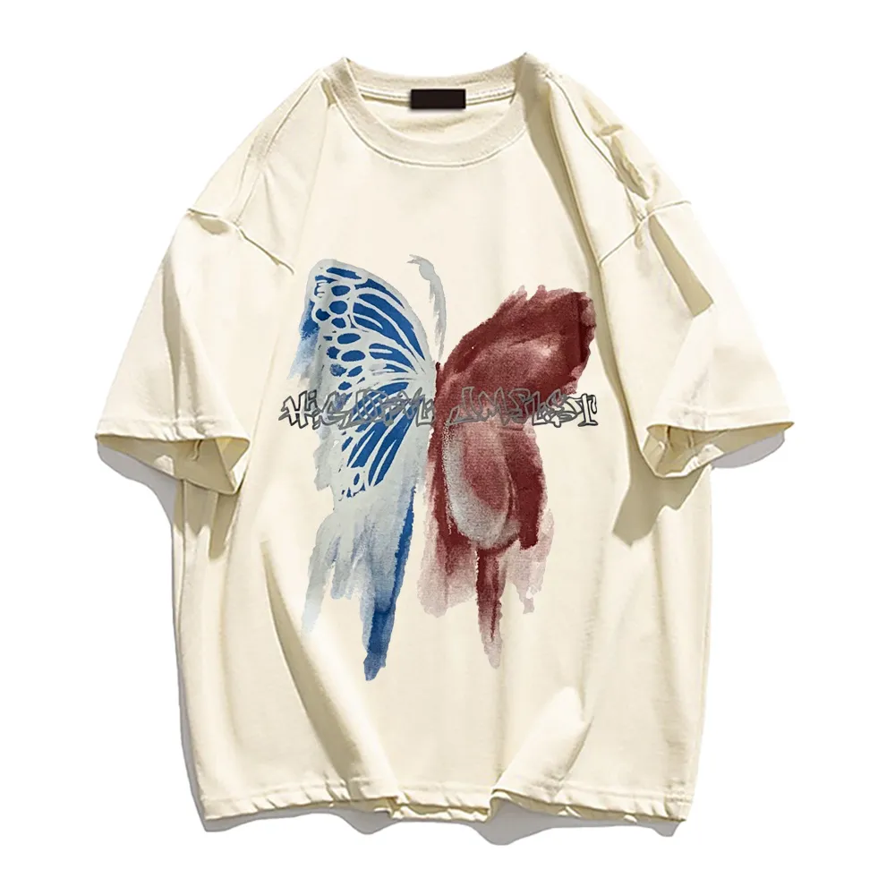 Street Color Contrast Butterfly T-shirt