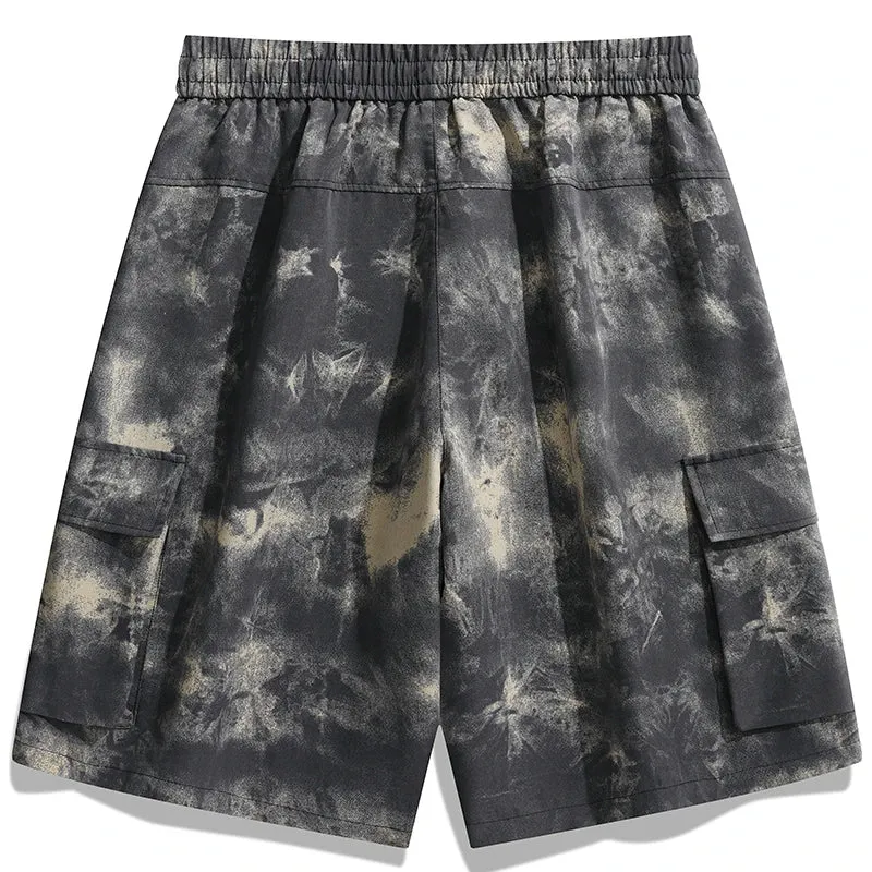 Street Style Washed Cargo Shorts