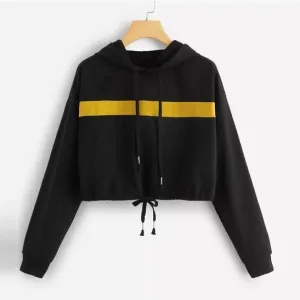 Striped Crop Hoodie
