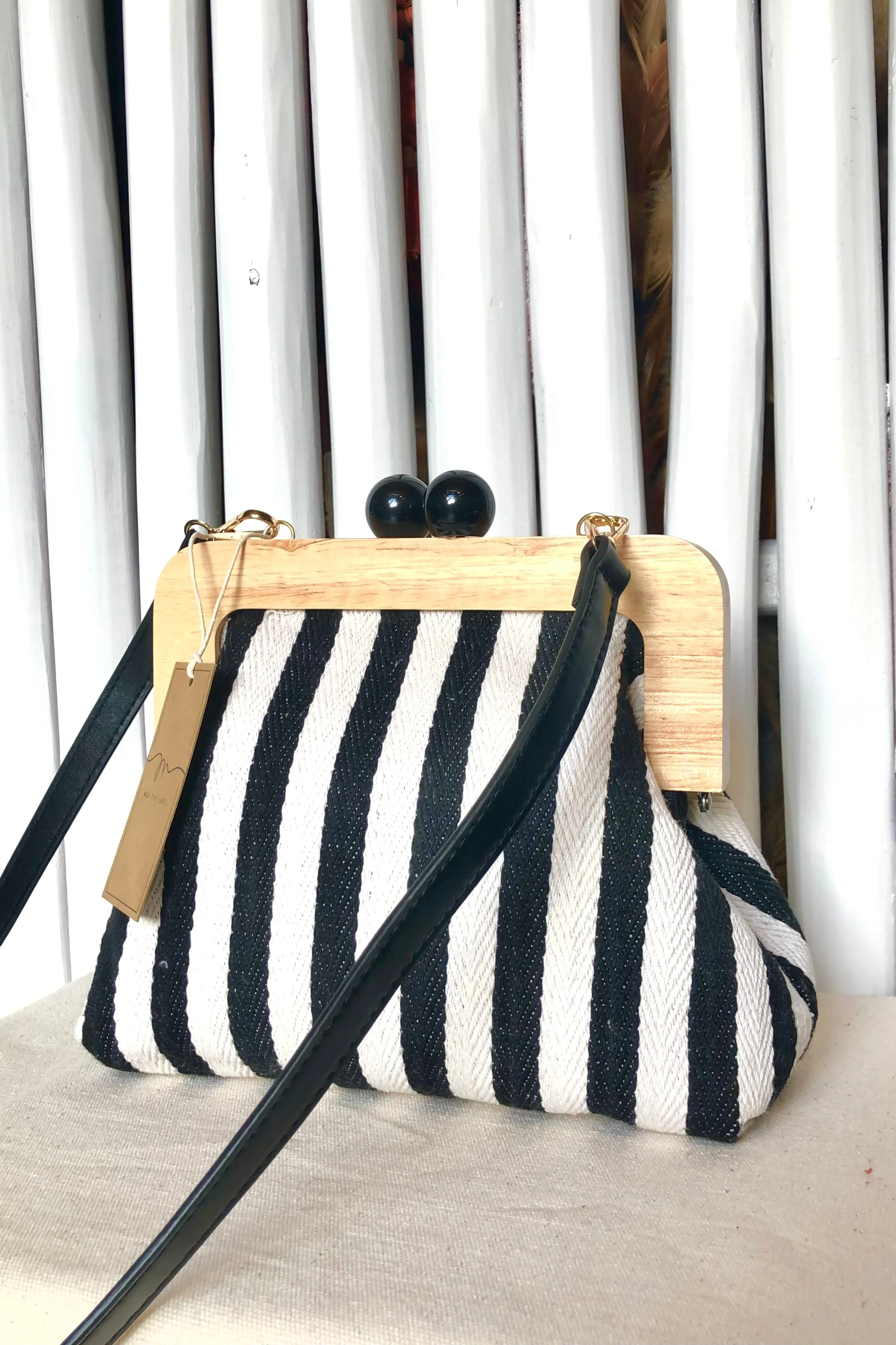 Striped Crossbody Bag