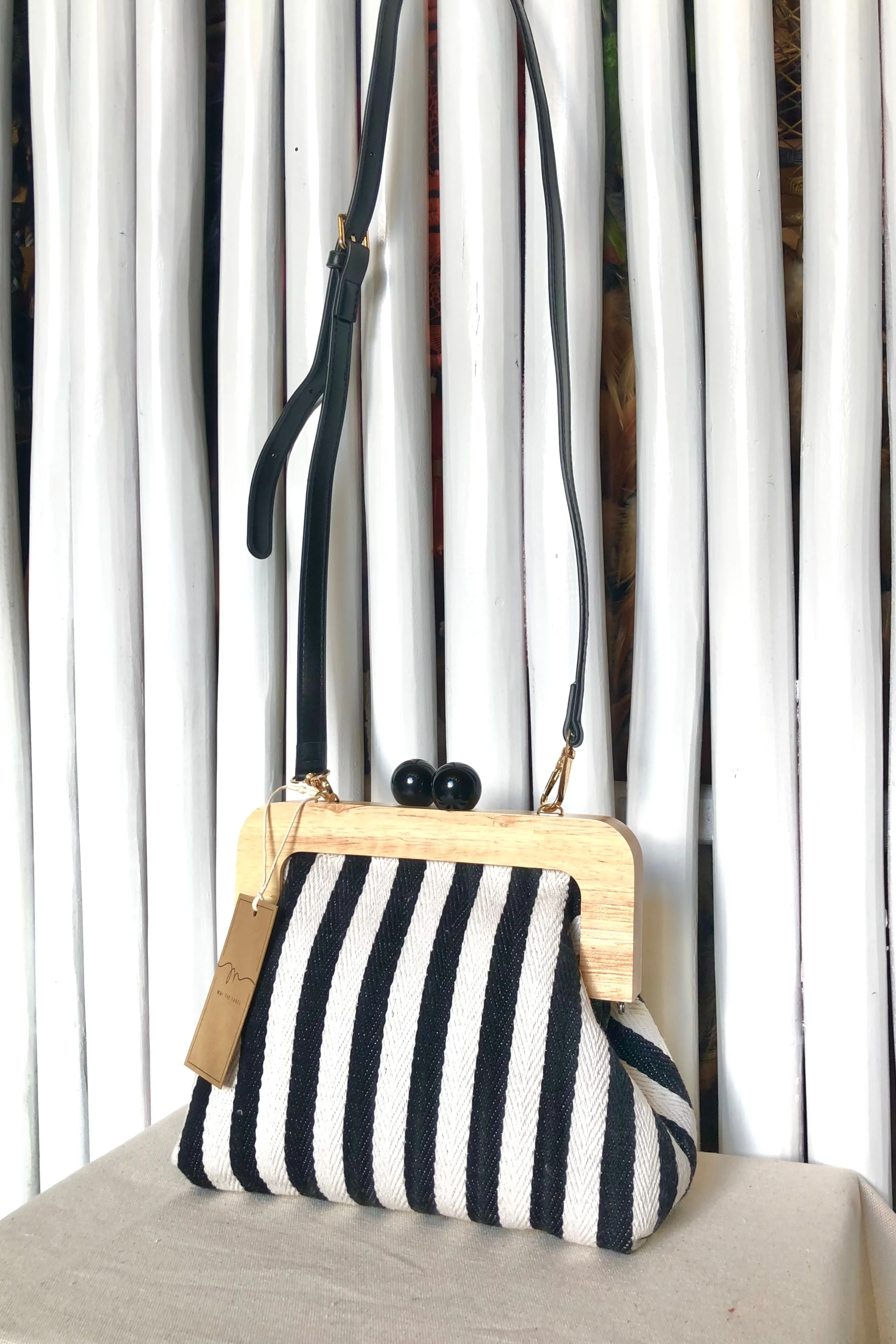 Striped Crossbody Bag