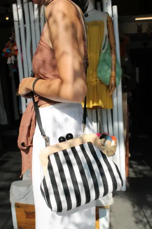 Striped Crossbody Bag
