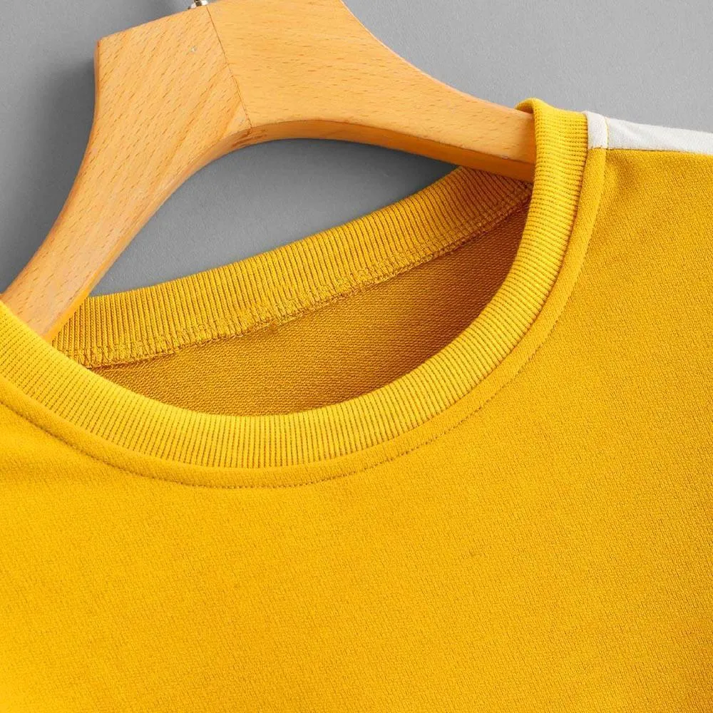 Striped Round Neck Sweatshirt