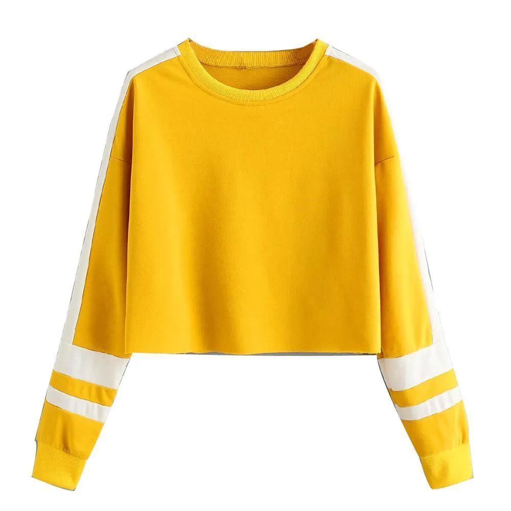 Striped Round Neck Sweatshirt