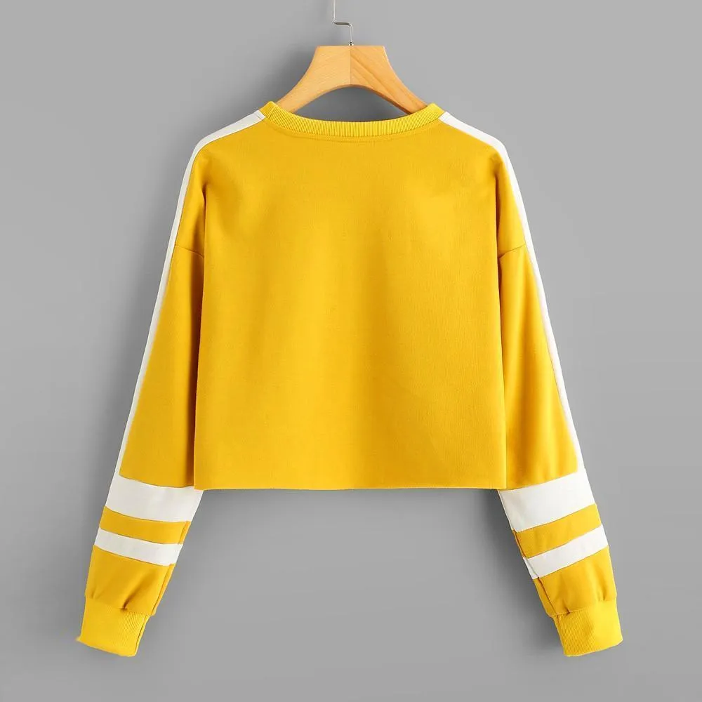 Striped Round Neck Sweatshirt