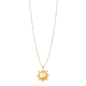 Sun Classic Gigi White necklace, Yellow Gold, 16.5"